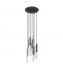One Integrated LED Cluster Pendant Ceiling Light Black 9x 4050lm 3000K