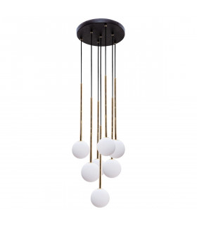 Ali Cluster Pendant Ceiling Light Black 7x G9