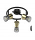 Cento Spiral Ceiling Spotlight Clusters Matt Black Gold 3x G9