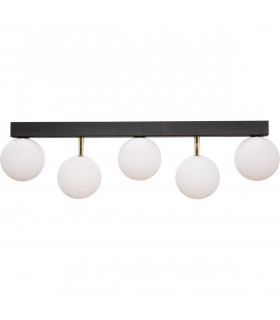 Ali Bar Globe Ceiling Light Black Gold 5x G9