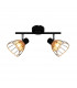 Gant Twin Ceiling Spotlight Black 2x E14