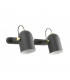 Aries Twin Ceiling Spotlight Matt Black Gold White 2x E27