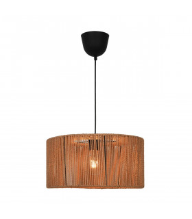 Maori Cylindrical Pendant Ceiling Light Black 1x E27