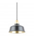 Mensa Dome Pendant Ceiling Light Matt Black Gold 1x E27