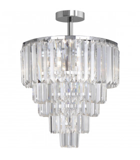 Amedeo Ceiling Light Chrome 10x E14