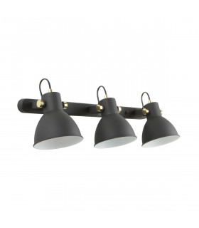 Delta Ceiling Spotlight Bar Matt Black Clear White 3x E27
