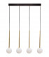 Ali Bar Pendant Ceiling Light Black Gold 5x G9
