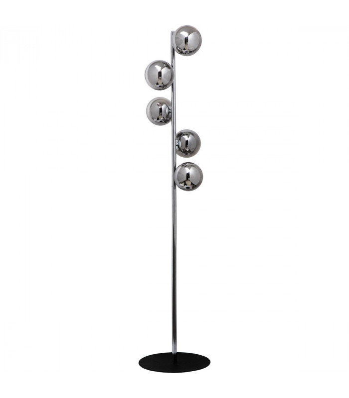 Luna Multi Arm Floor Lamp Chrome 5x G9