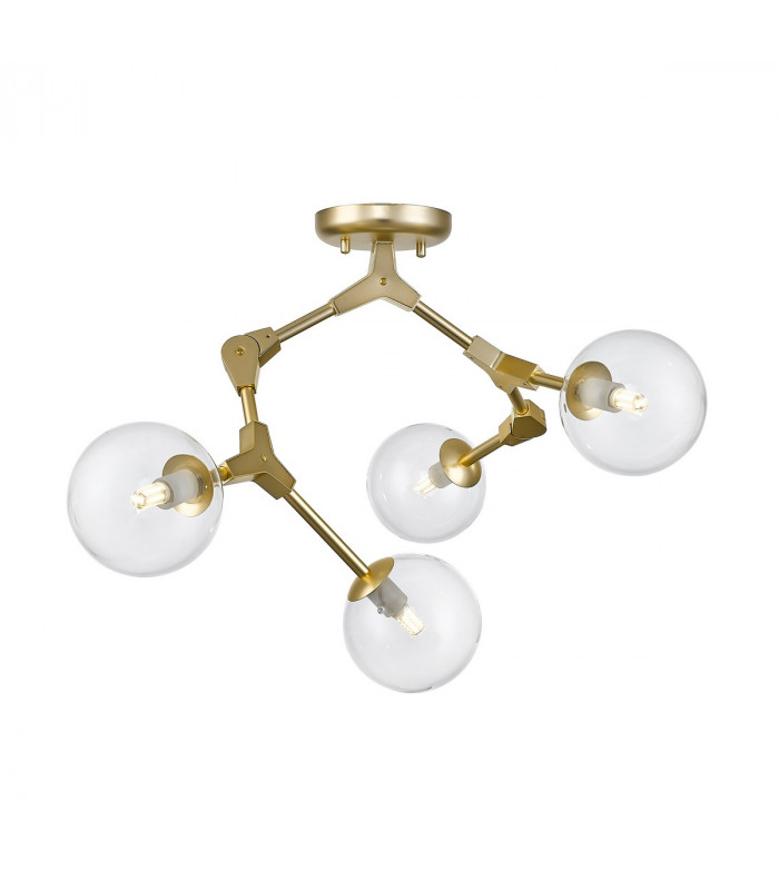 Deimos Globe Ceiling Light Matt Gold 4x G9