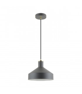 Sigma Dome Pendant Ceiling Light Matt Black Clear White 1x E27