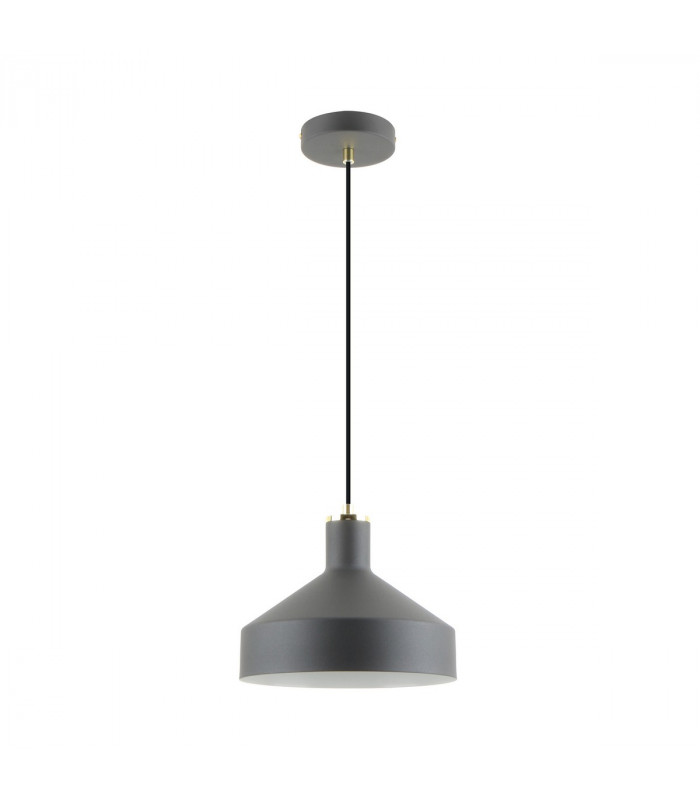 Sigma Dome Pendant Ceiling Light Matt Black Clear White 1x E27