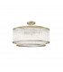 Sergio Cylindrical Ceiling Light Matt Gold Glass 6x E14