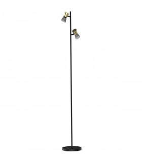 Cento Multi Arm Floor Lamp Matt Black Gold 2x G9