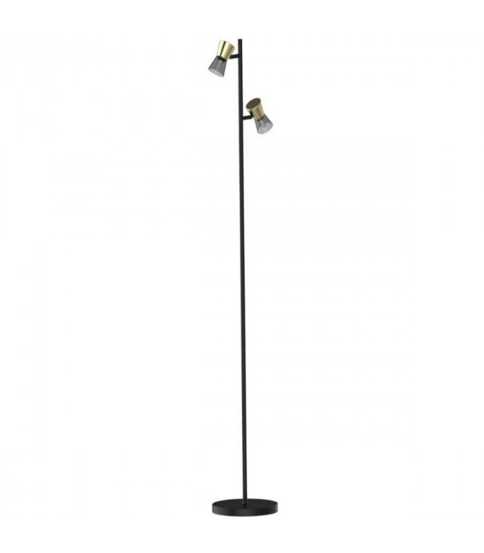 Cento Multi Arm Floor Lamp Matt Black Gold 2x G9