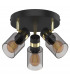 Asti Ceiling Spotlight Clusters Matt Black Gold 3x E14