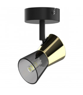 Cento Single Spotlight Matt Black Gold 1x G9