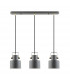 Draco Bar Pendant Ceiling Light Matt Black Gold White 3x E27