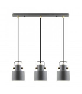 Draco Bar Pendant Ceiling Light Matt Black Gold White 3x E27
