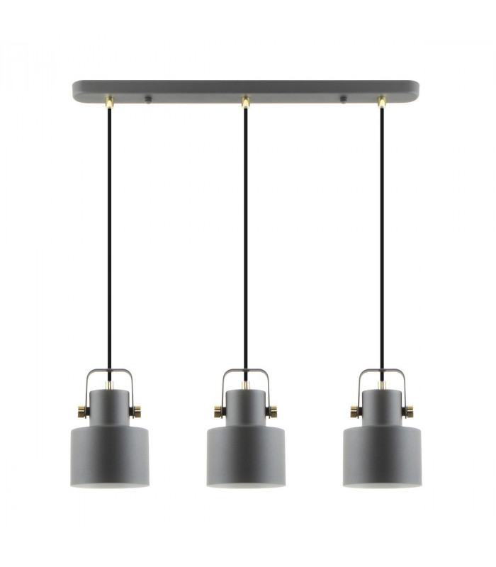 Draco Bar Pendant Ceiling Light Matt Black Gold White 3x E27