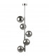Luna Globe Pendant Ceiling Light Black Gold 5x G9