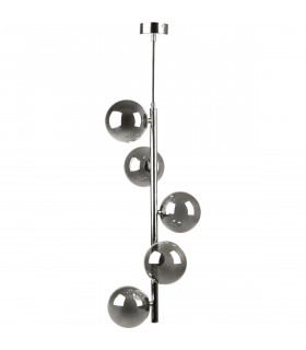 Luna Globe Pendant Ceiling Light Black Gold 5x G9