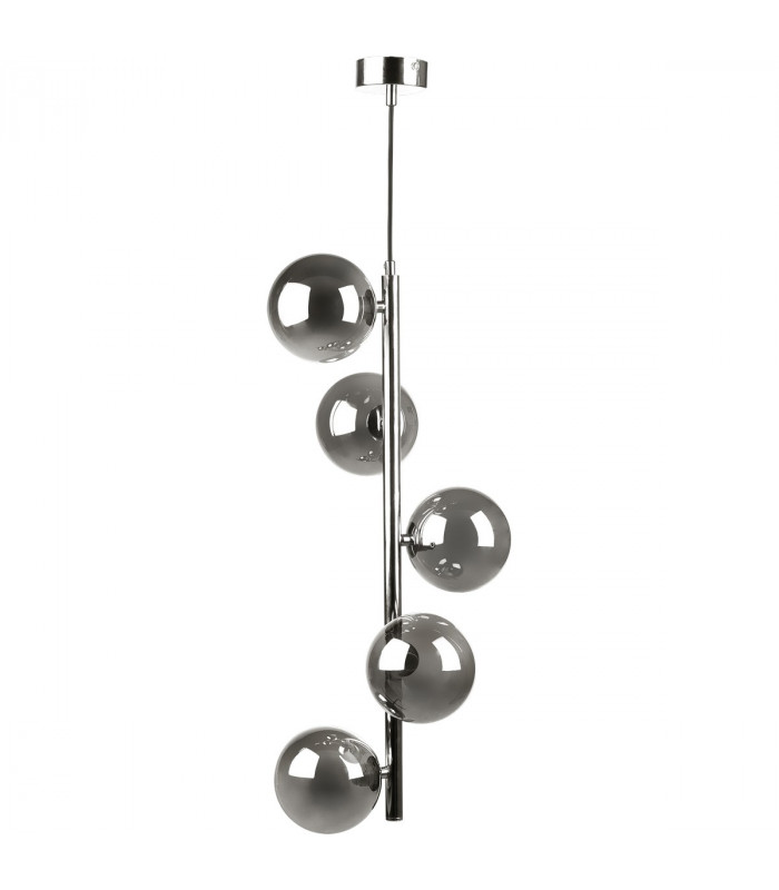 Luna Globe Pendant Ceiling Light Black Gold 5x G9