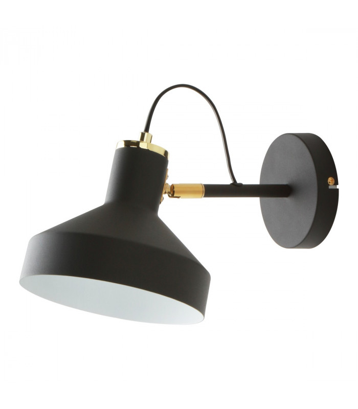 Sigma Dome Wall Lamp Matt Black Clear White 1x E27