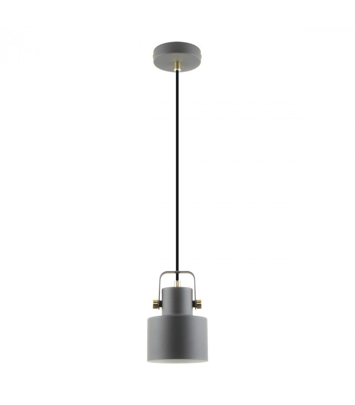 Draco Dome Pendant Ceiling Light Matt Black Gold White 1x E27
