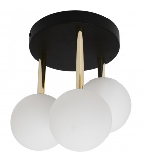 Ali Cluster Globe Ceiling Light Black Gold 3x G9
