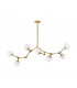 Deimos Globe Pendant Ceiling Light Matt Gold 7x G9