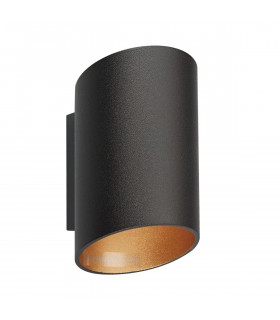 Slice Flush Wall Uplighter Black Gold 1x G9
