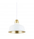 Mensa Dome Pendant Ceiling Light Matt White Gold 1x E27