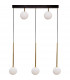 Ali Long Short Bar Pendant Ceiling Light Black Gold x G9