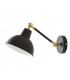 Apus Dome Wall Lamp Matt Black Gold White 1x E27