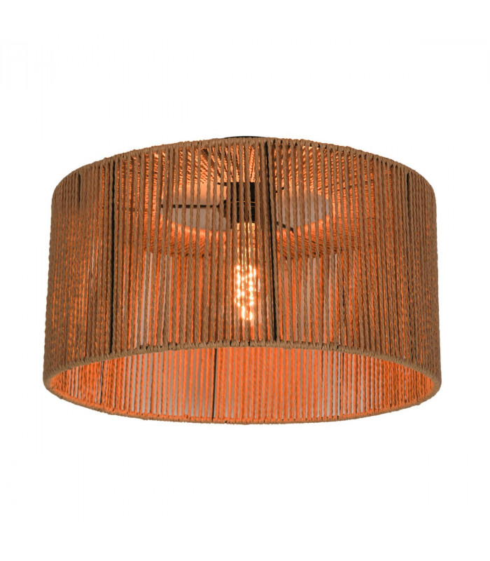 Maori Cylindrical Ceiling Light Black 1x E27