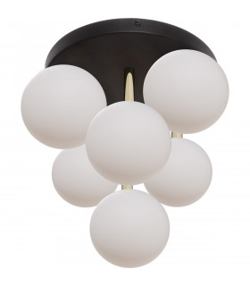 Ali Cluster Globe Ceiling Light Black Gold x G9