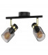 Asti Twin Ceiling Spotlight Matt Black Gold 2x E14
