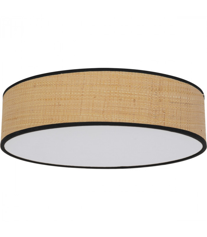 Maori Cylindrical Ceiling Light Black White 2x E27