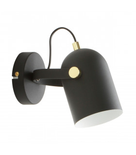 Aries Single Spotlight Matt Black Gold White 1x E27