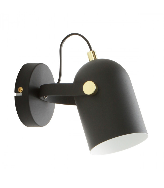 Aries Single Spotlight Matt Black Gold White 1x E27