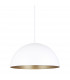 Vela Dome Pendant Ceiling Light Matt White Gold 1x E27