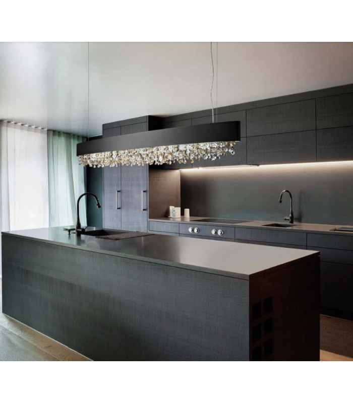 Ola Ceiling Large 160cm Island Glass Pendant - 5