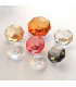 Ola Ceiling Large 160cm Island Coloured Glass Pendant 6 x E14 Copper Leaf OLA-S6-OV-160-F03