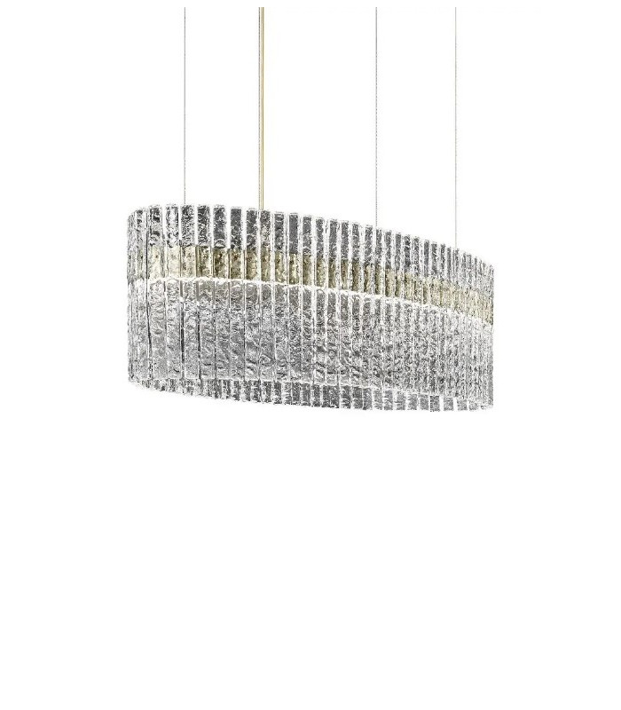 Vegas LED Glass Bar Pendant Champagne Leaf - 3