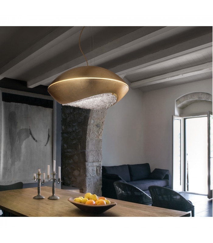 Blink Suspension LED Cut Crystal Ceiling Pendant - 1