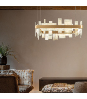 Honice Ceiling Large 80cm Pendant 89W 15500lm Matt Gold - 1