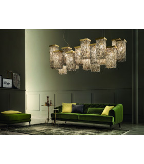 Masiero Skyline Crystal Ceiling Pendant - 2