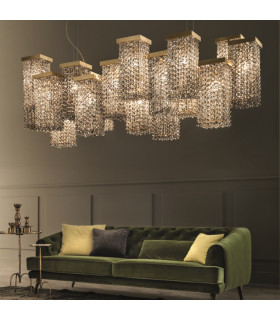 Masiero Skyline Crystal Ceiling Pendant SKYLINE-S20