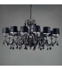 Acantia 12 Arm Chandelier Matt Black Cut Crystal Pendants ACANTIA 12 -V95-V90