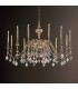 Chic 12 Arm Pendant Gold Leaf Coloured Crystal Pendants - 2